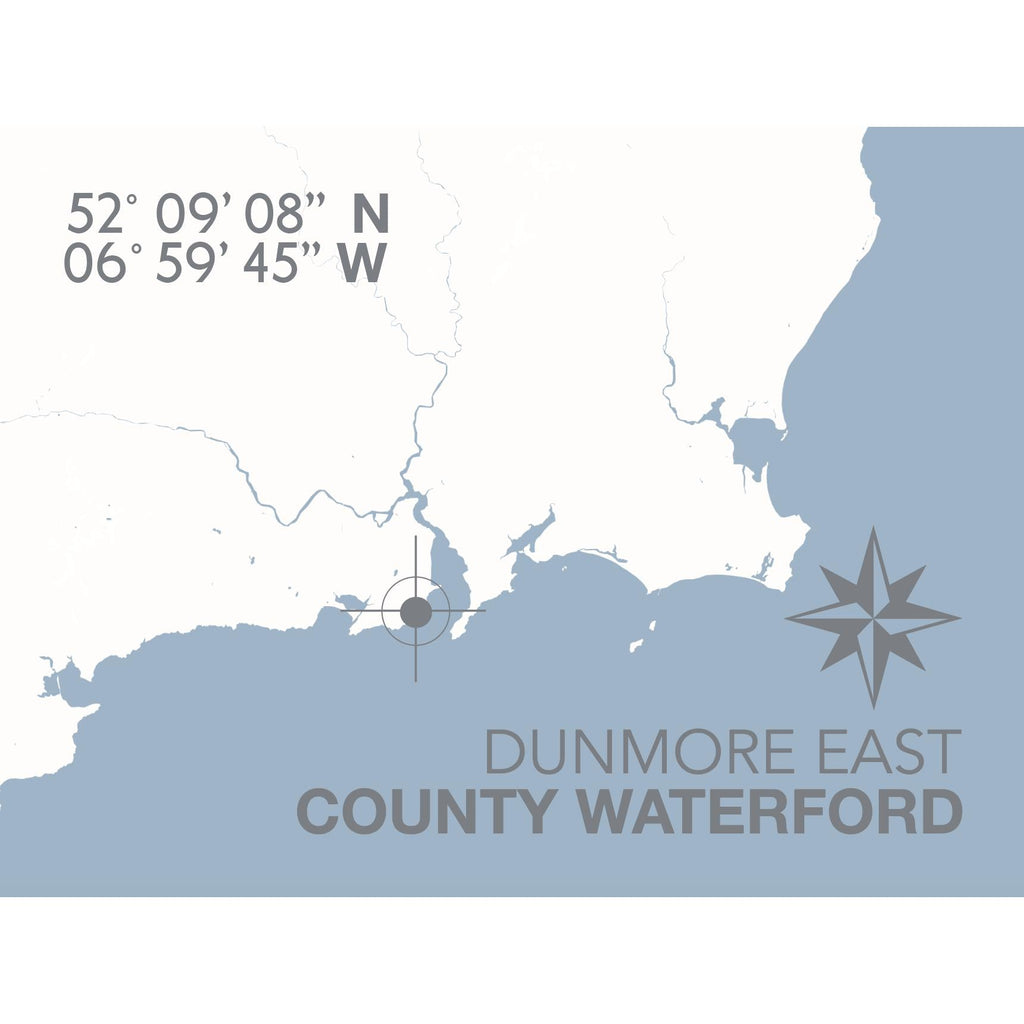 Dunmore East Nautical Map Print - Coastal Wall Art /Poster-SeaKisses