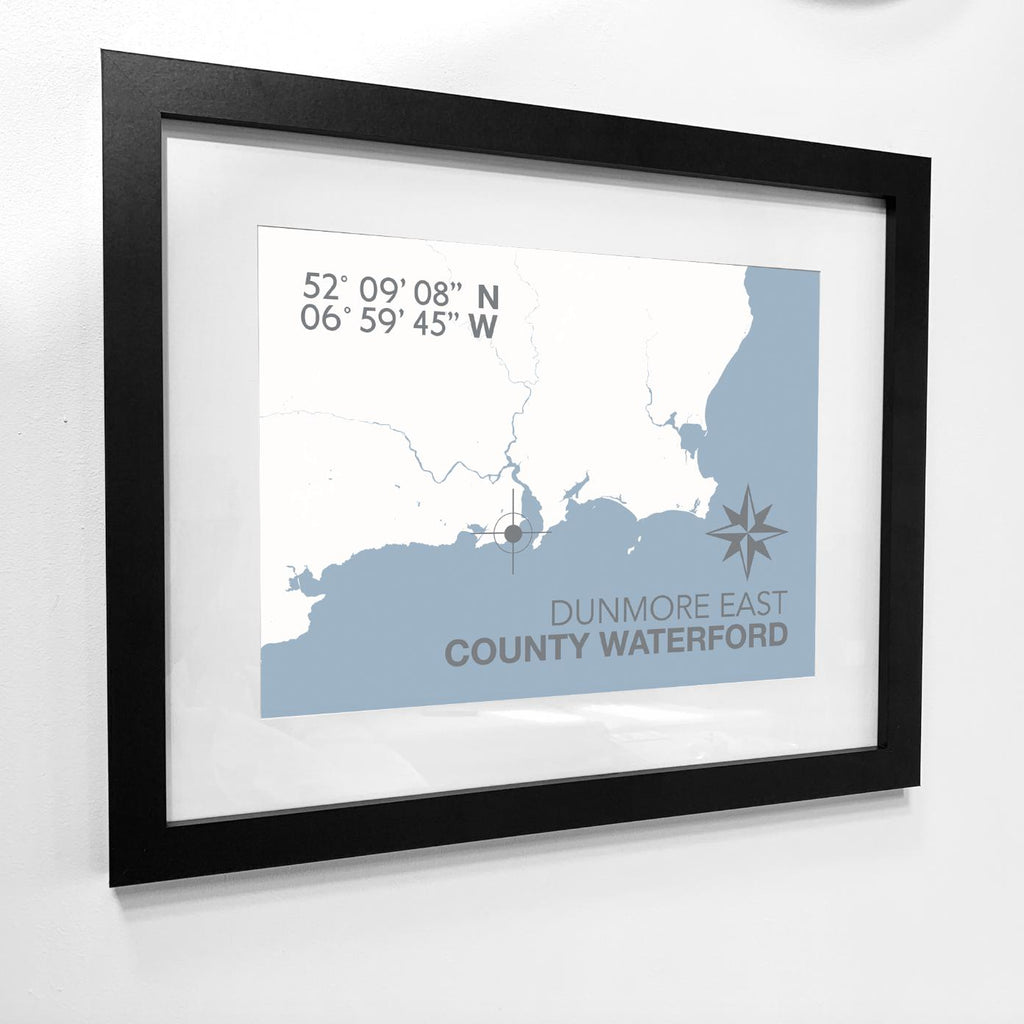 Dunmore East Coastal Map Print-SeaKisses