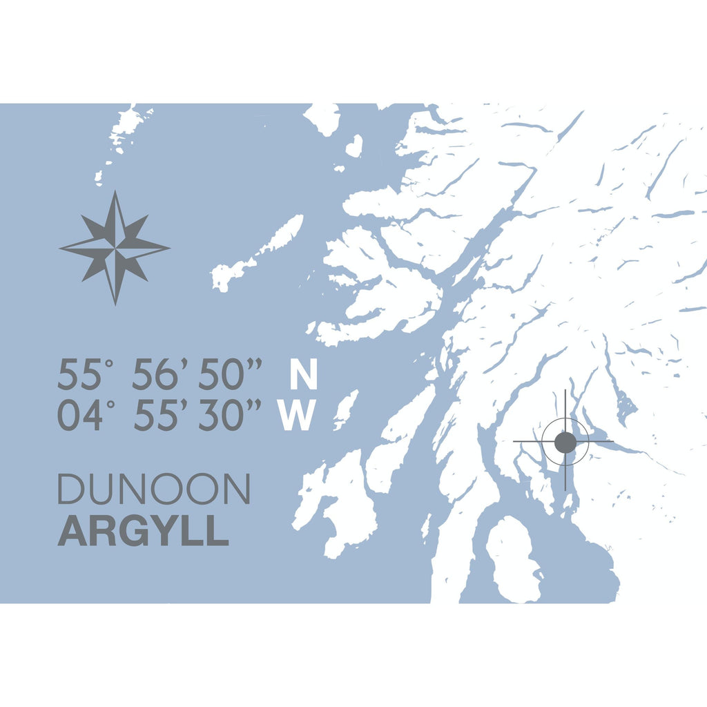 Dunoon Coastal Map Print-SeaKisses