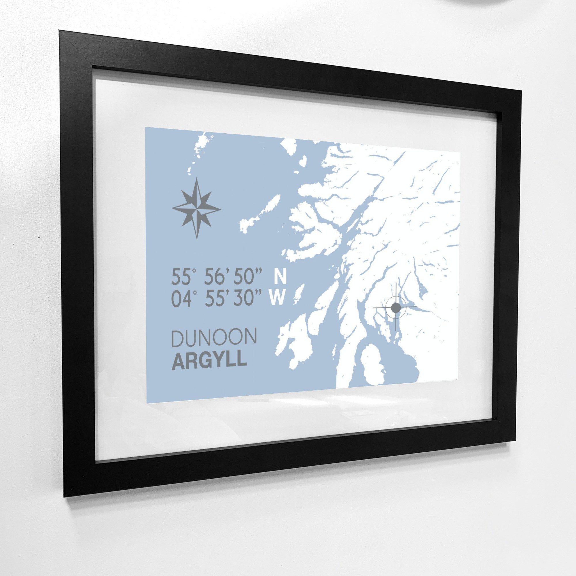 Dunoon Coastal Map Print-SeaKisses