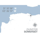 Dunster Coastal Map Print-SeaKisses