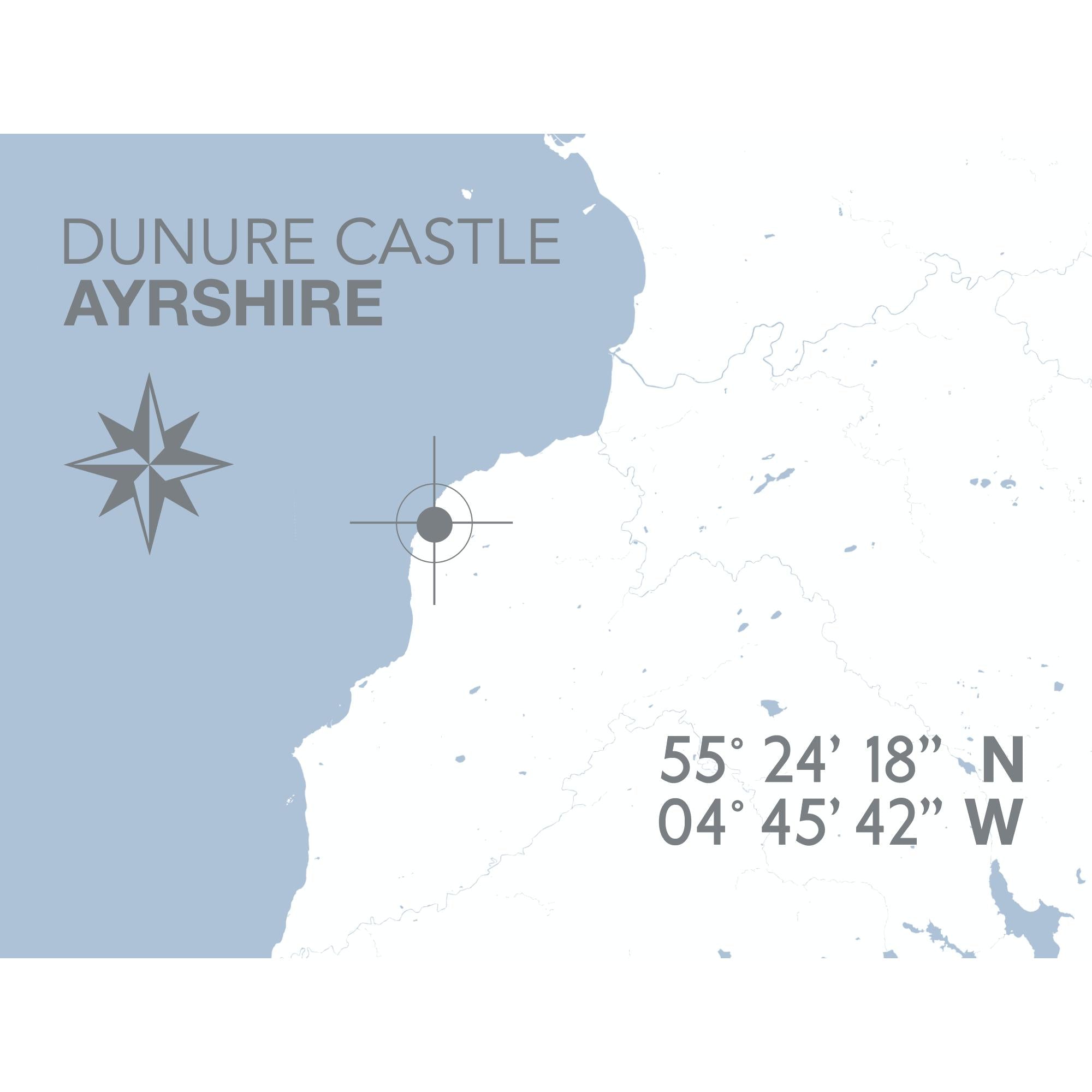 Dunure Castle Coastal Map Print-SeaKisses