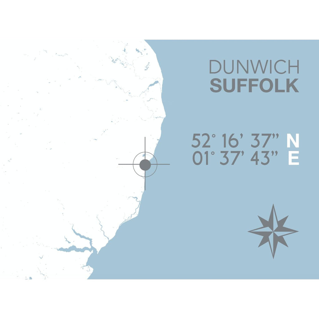 Dunwich Nautical Map Print - Coastal Wall Art /Poster-SeaKisses