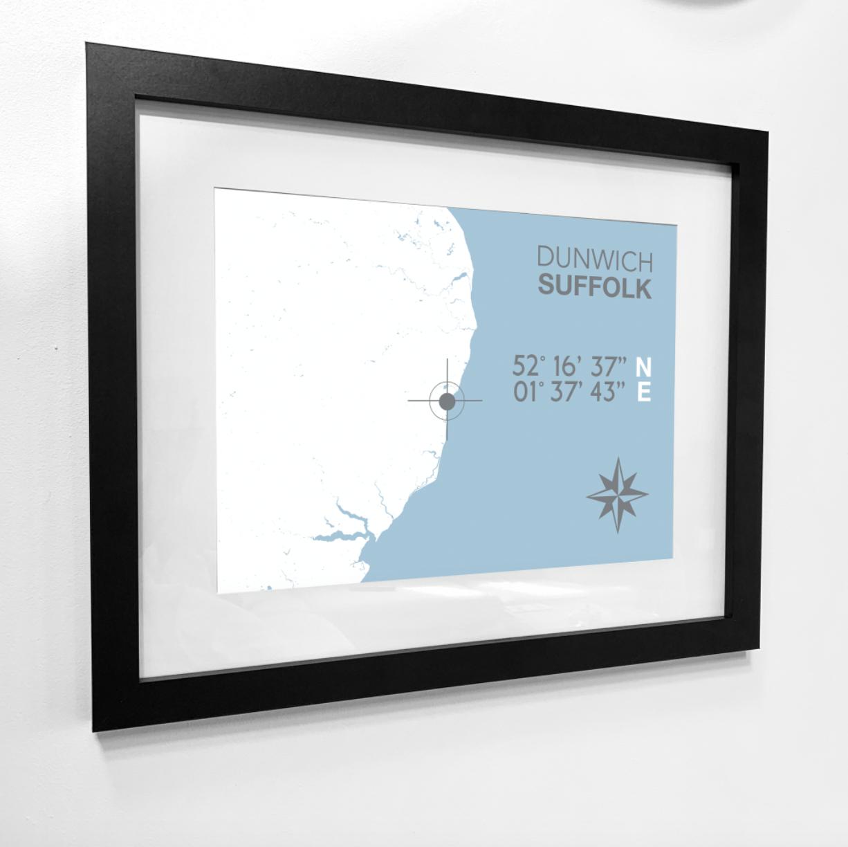 Dunwich Coastal Map Print-SeaKisses