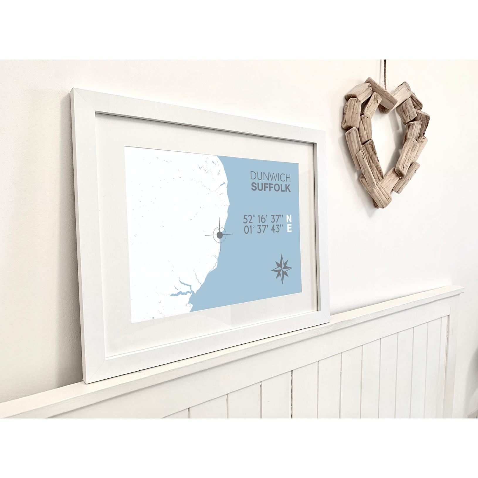 Dunwich Coastal Map Print-SeaKisses