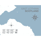 East Lothian Coastal Map Print-SeaKisses