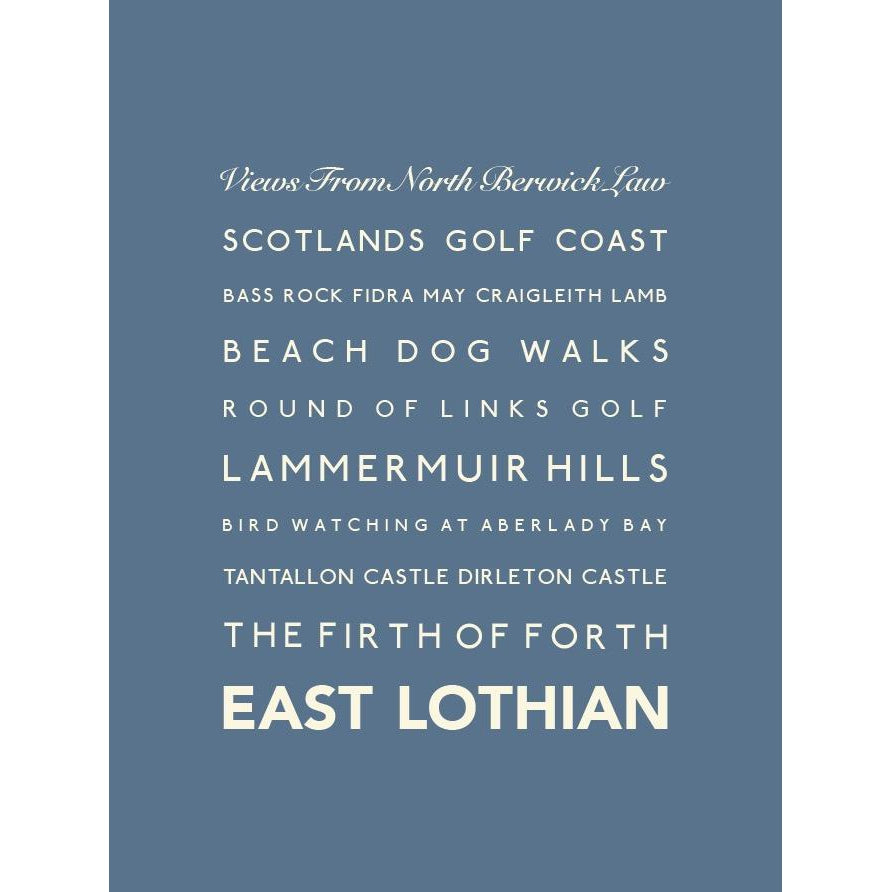 East Lothian Typographic Print-SeaKisses