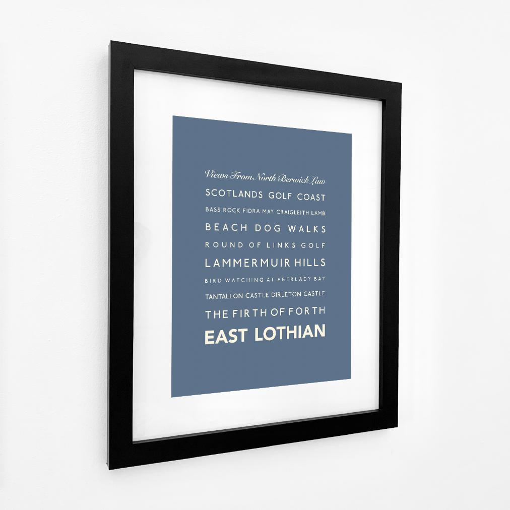East Lothian Typographic Print-SeaKisses