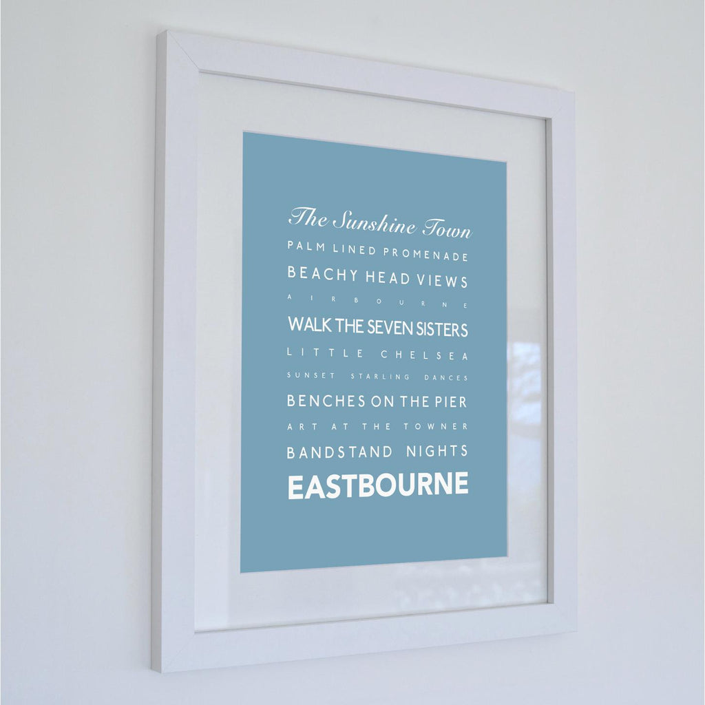 Eastbourne Typographic Print- Coastal Wall Art /Poster-SeaKisses