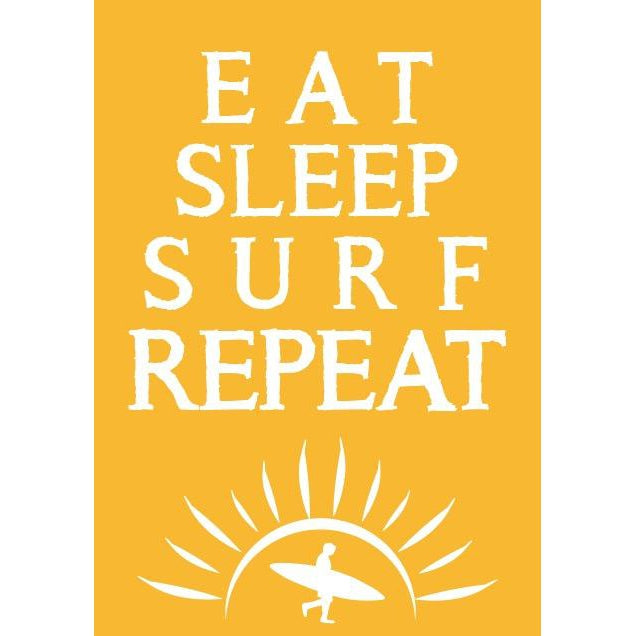 Eat Sleep Surf Repeat Print - Coastal Wall Art /Poster-SeaKisses