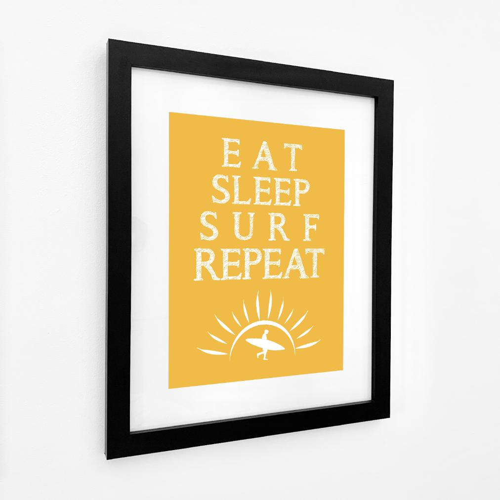 Eat Sleep Surf Repeat Typographic Print-SeaKisses