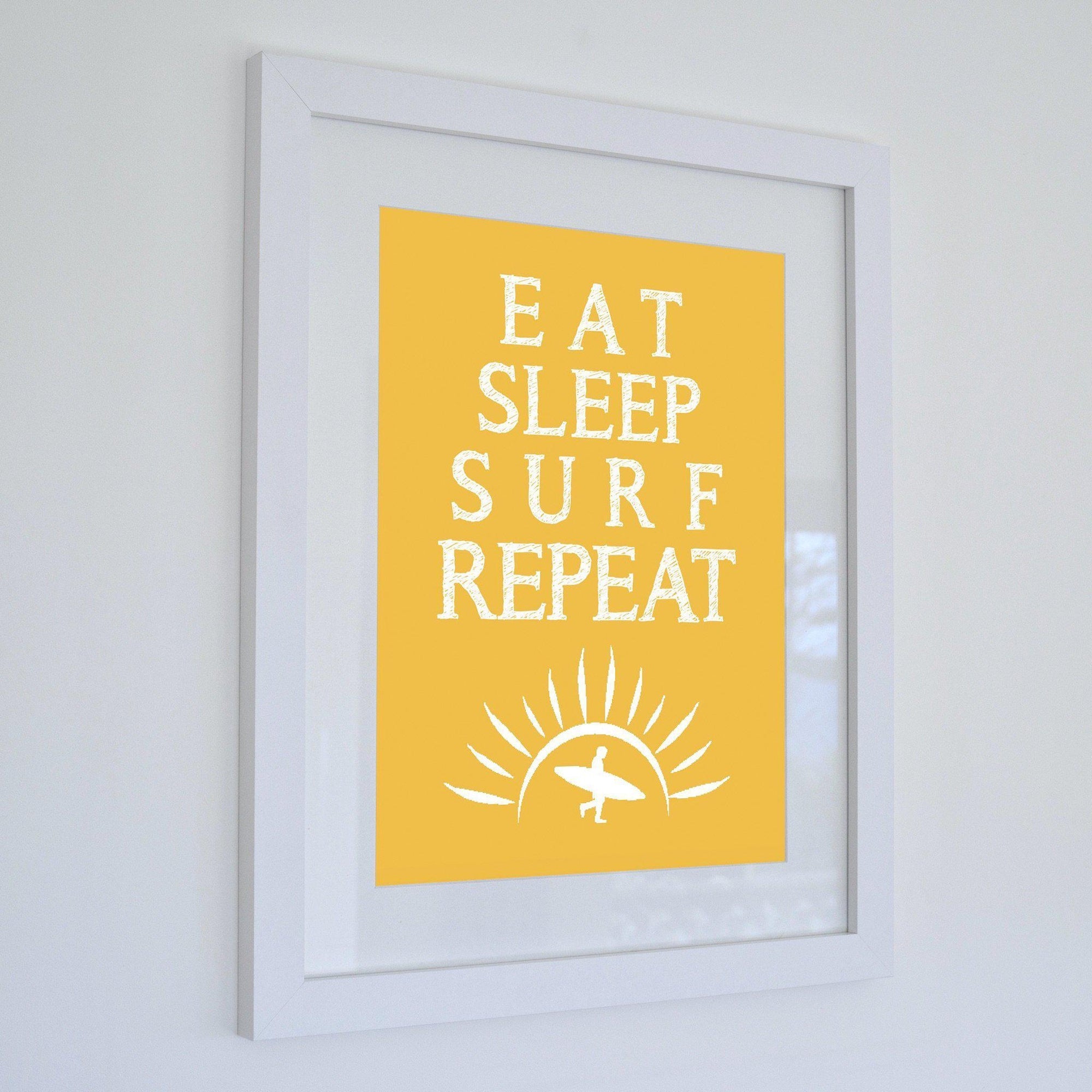 Eat Sleep Surf Repeat Typographic Print-SeaKisses