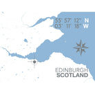 Edinburgh Coastal Map Print-SeaKisses