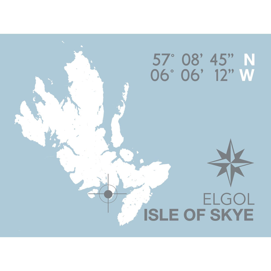 Elgol, Isle of Skye, Coastal Map Print-SeaKisses