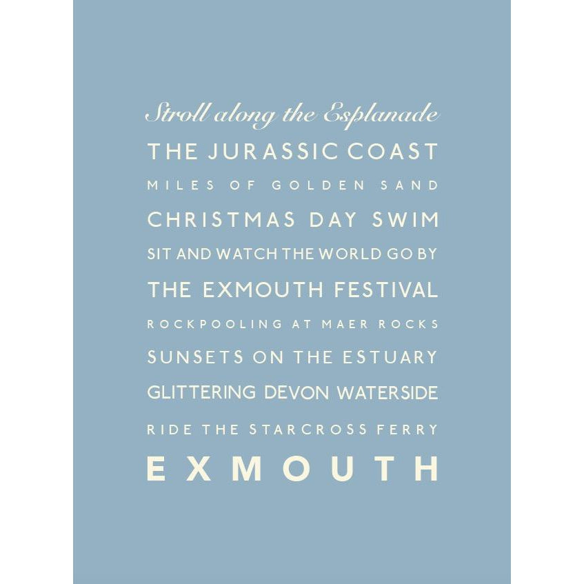 Exmouth Typographic Print-SeaKisses