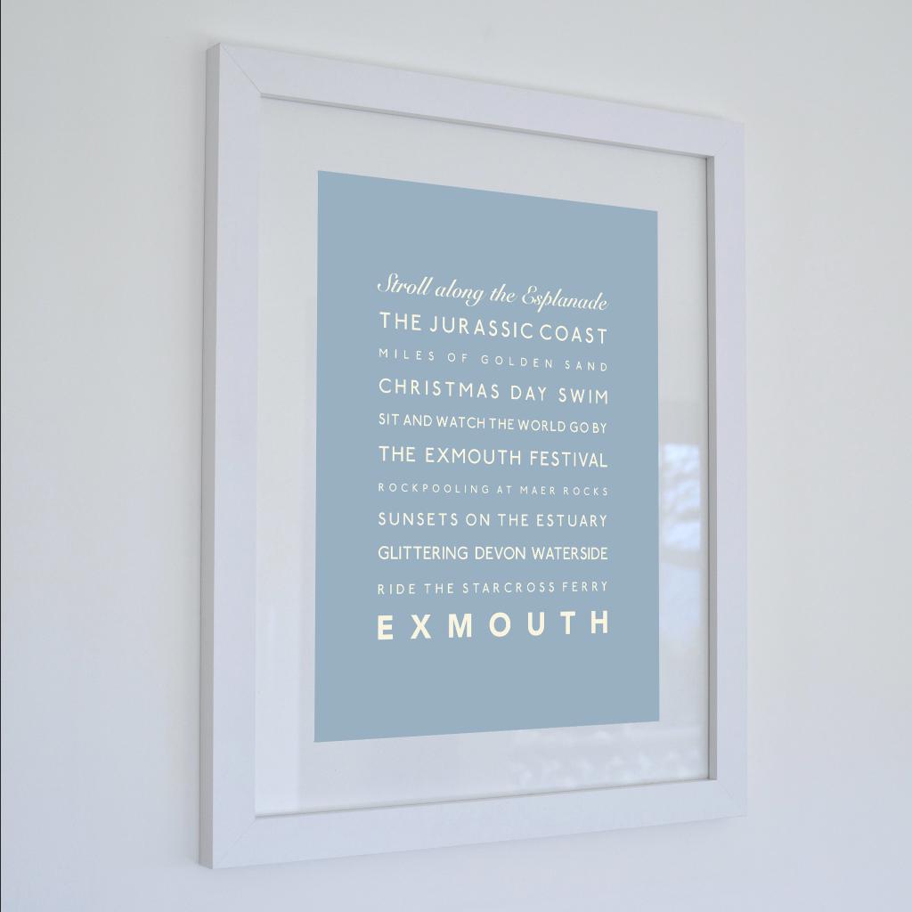 Exmouth Typographic Travel Print - Coastal Wall Art /Poster-SeaKisses