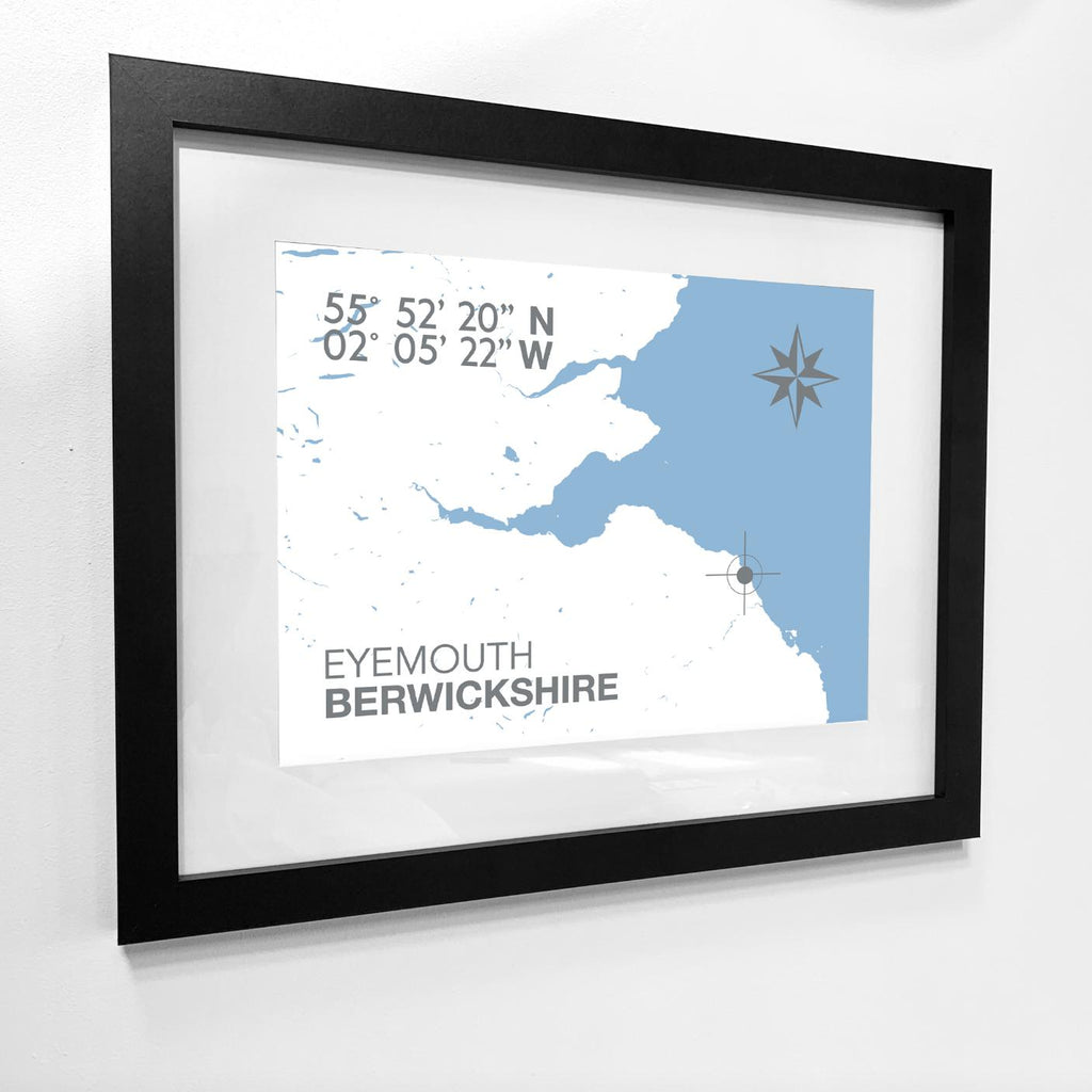 Eyemouth Coastal Map Print-SeaKisses