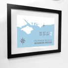 Felpham Beach (Bognor Regis) Coastal Map Print-SeaKisses