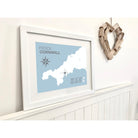 Feock Coastal Map Print-SeaKisses