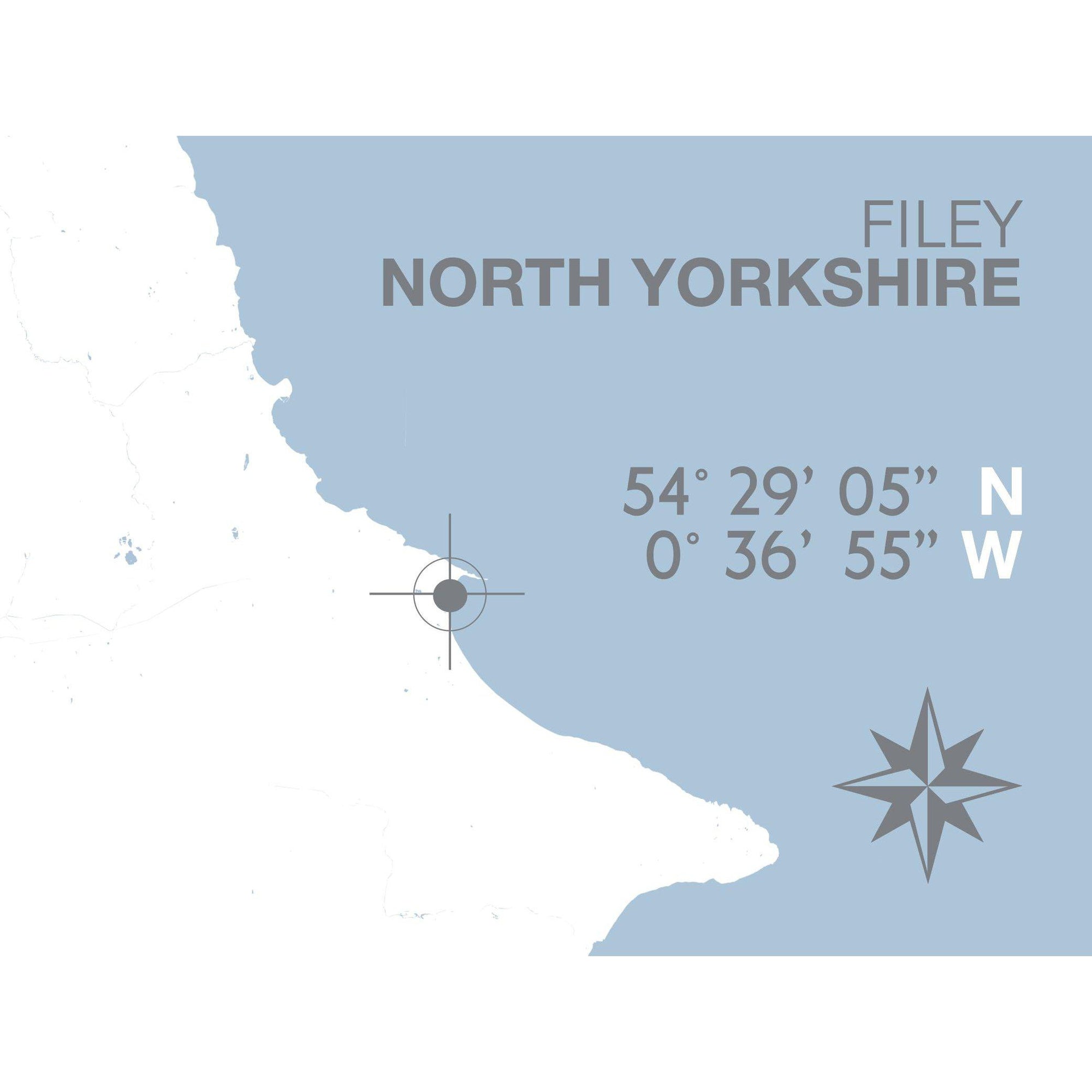 Filey Map Travel Print- Coastal Wall Art /Poster by – SeaKisses