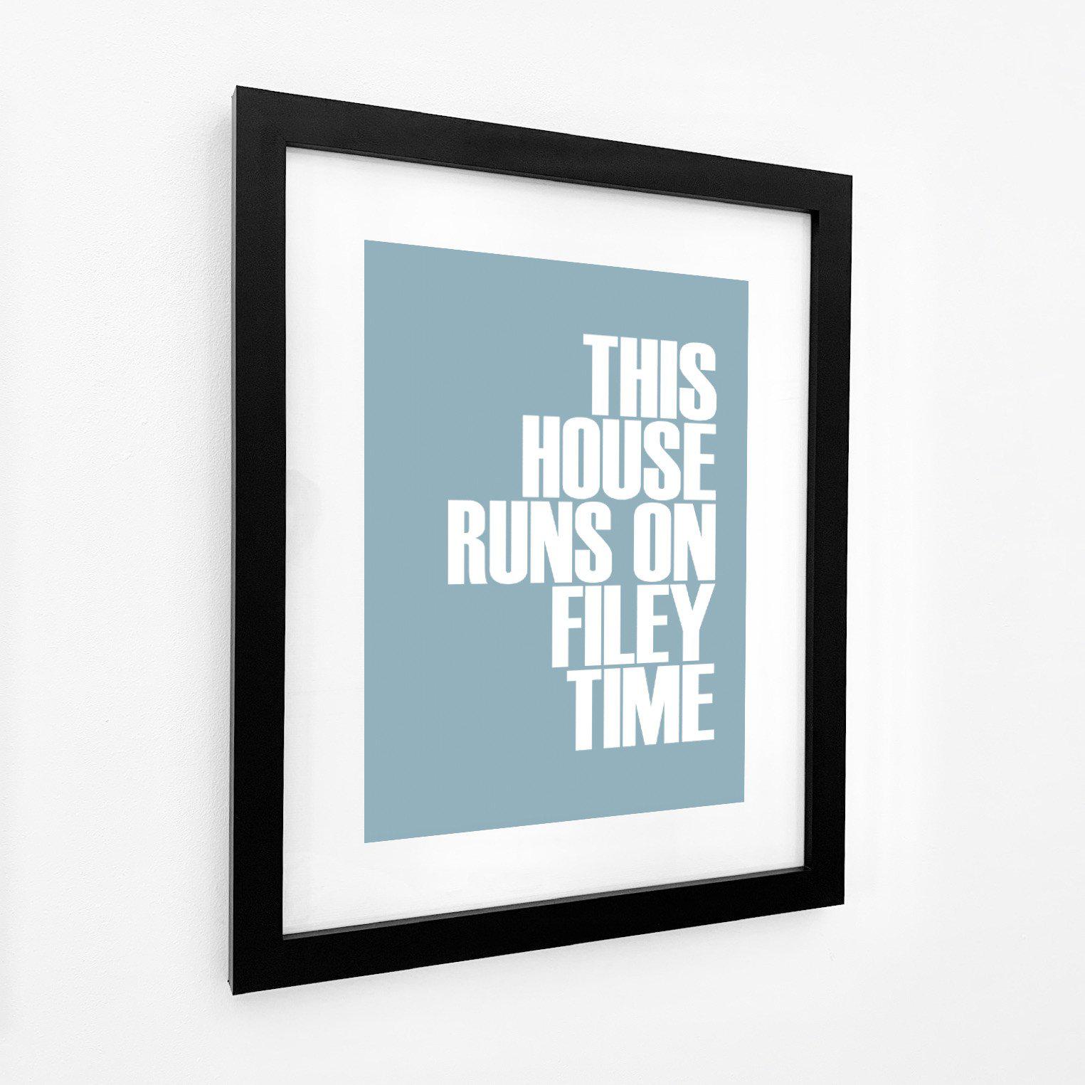 Filey Time Typographic Print-SeaKisses