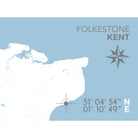 Folkestone Coastal Map Print-SeaKisses