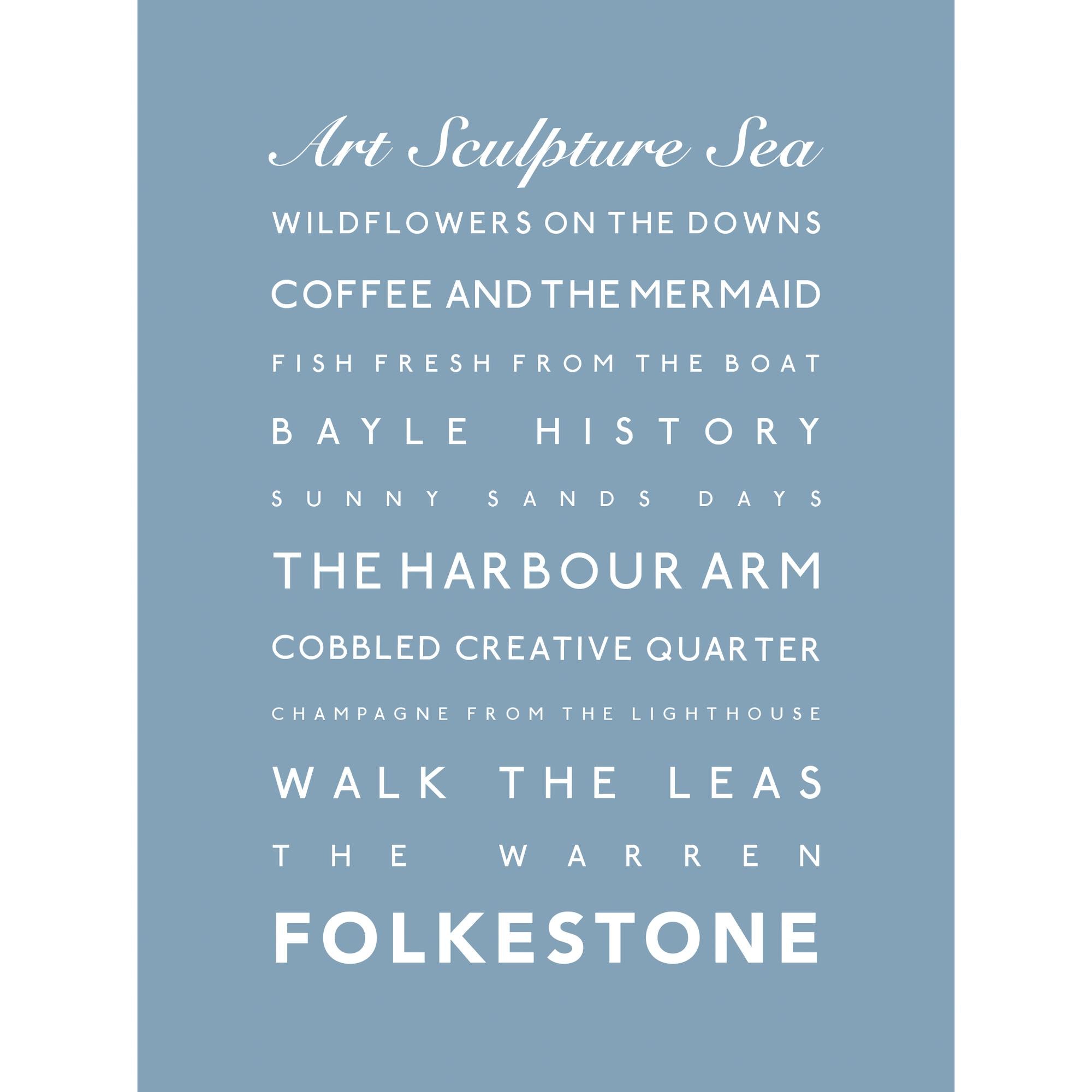 Folkestone Typographic Print-SeaKisses