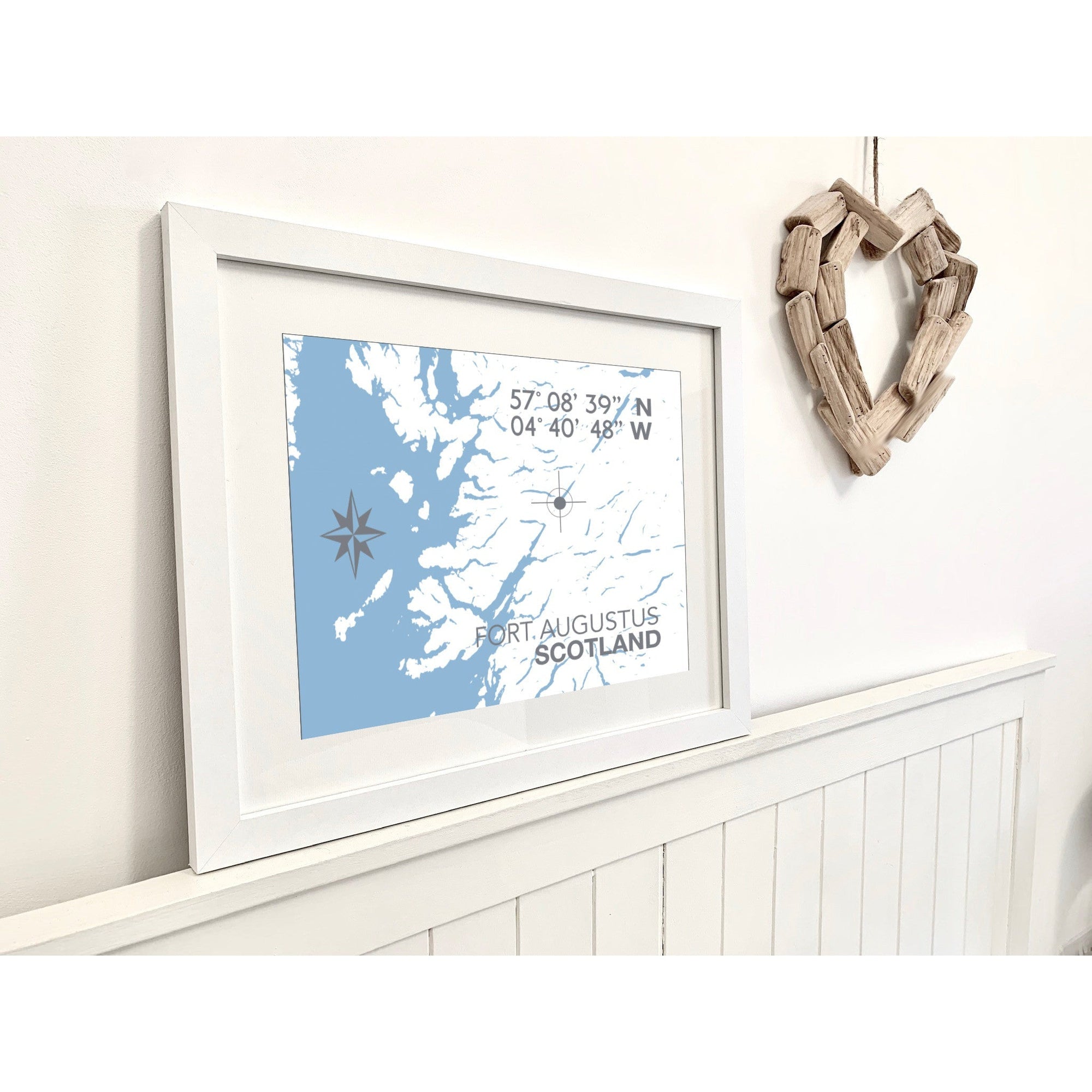 Fort Augustus Coastal Map Print-SeaKisses