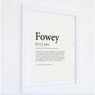 Fowey Definition Typographic Print-SeaKisses