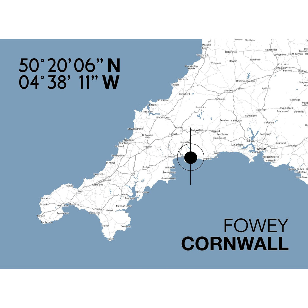 Fowey Landmark Map-SeaKisses