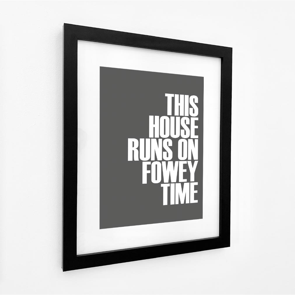 Fowey Time Typographic Print-SeaKisses