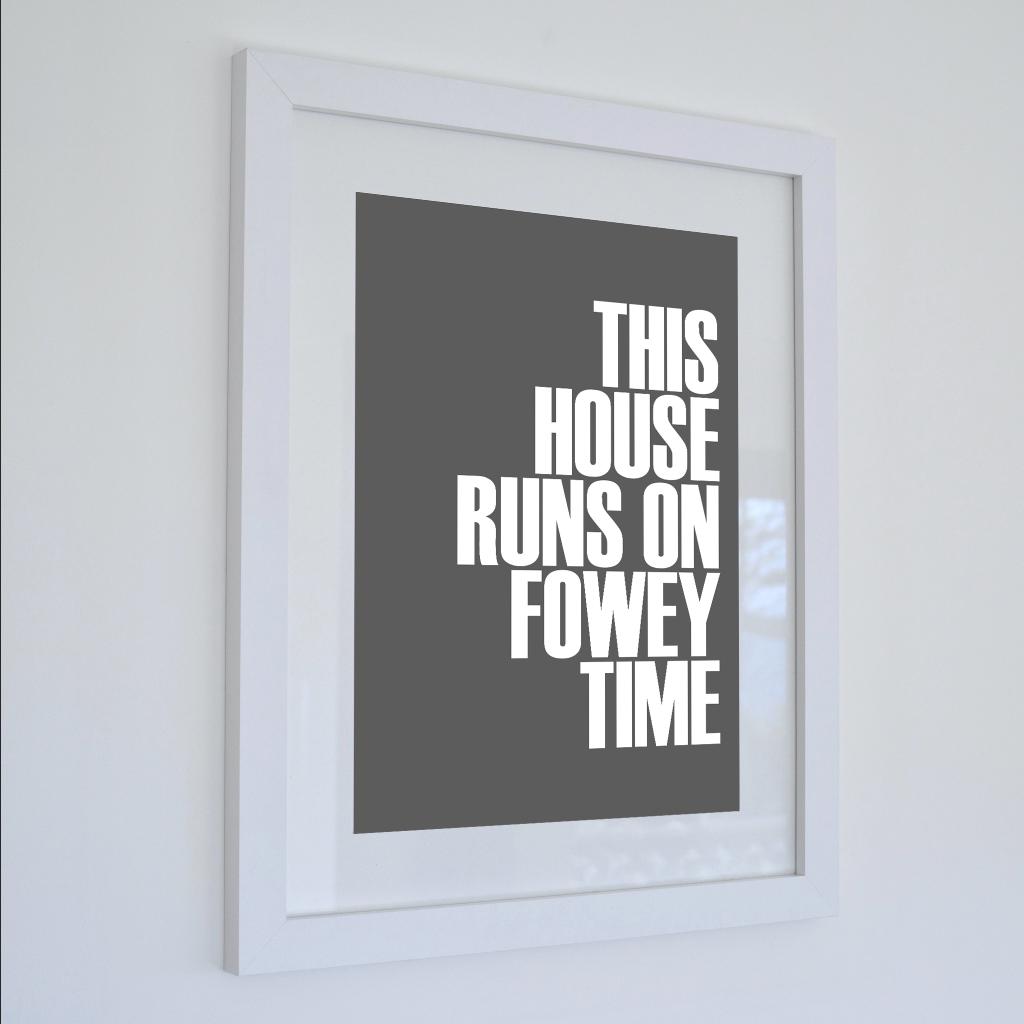 Fowey Time Typographic Print-SeaKisses