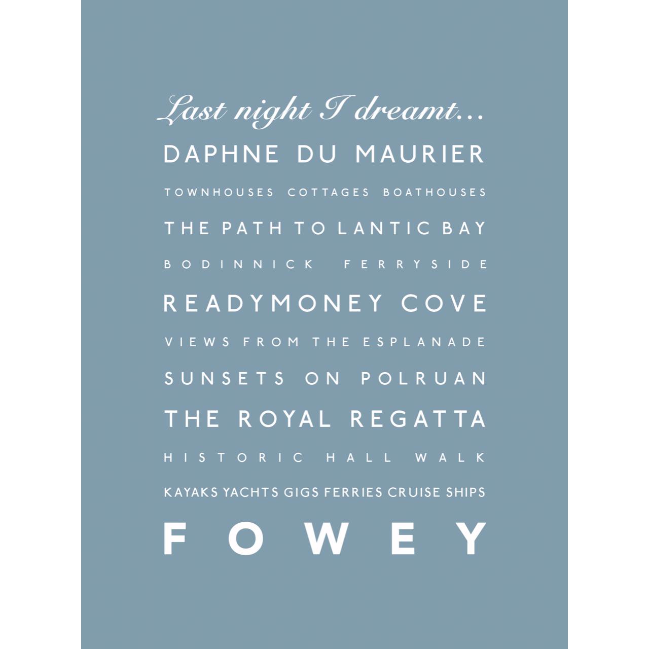 Fowey Typographic Print-SeaKisses