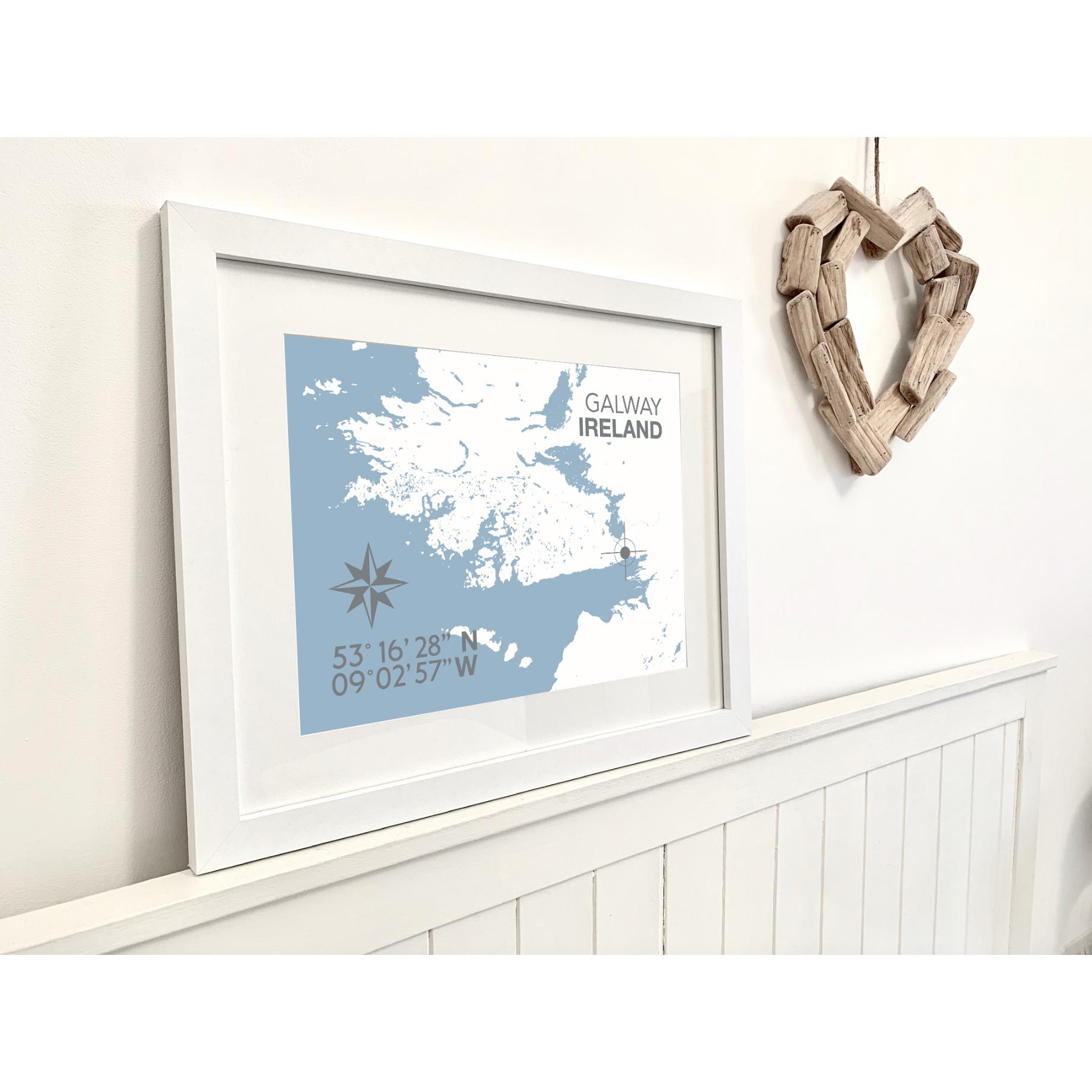 Galway Coastal Map Print-SeaKisses