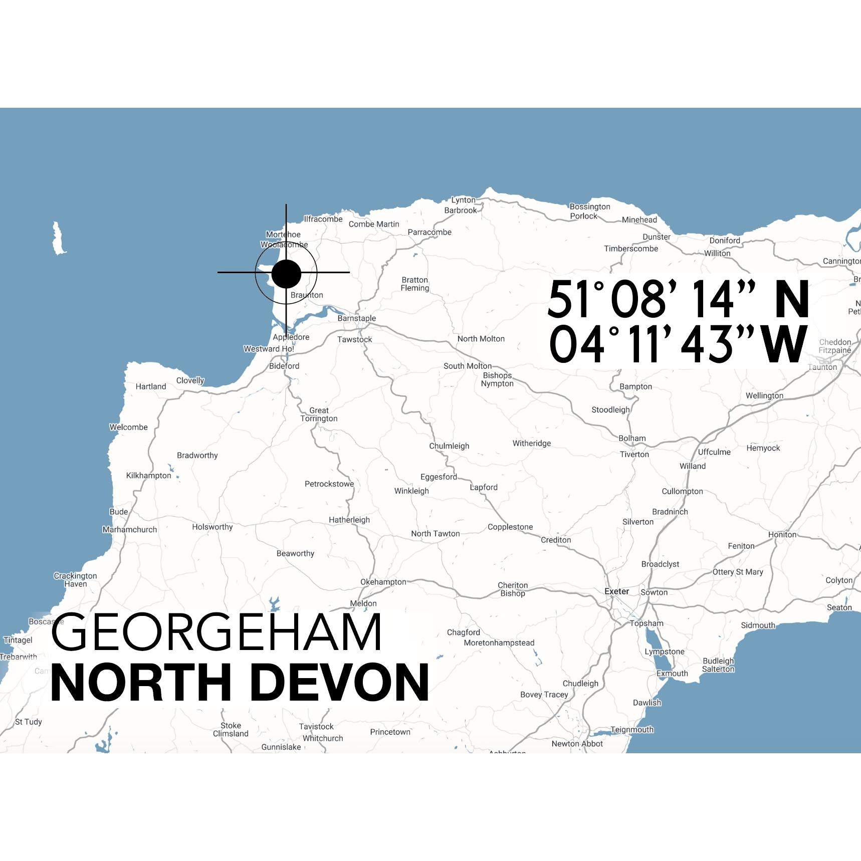 Georgeham Landmark Map-SeaKisses