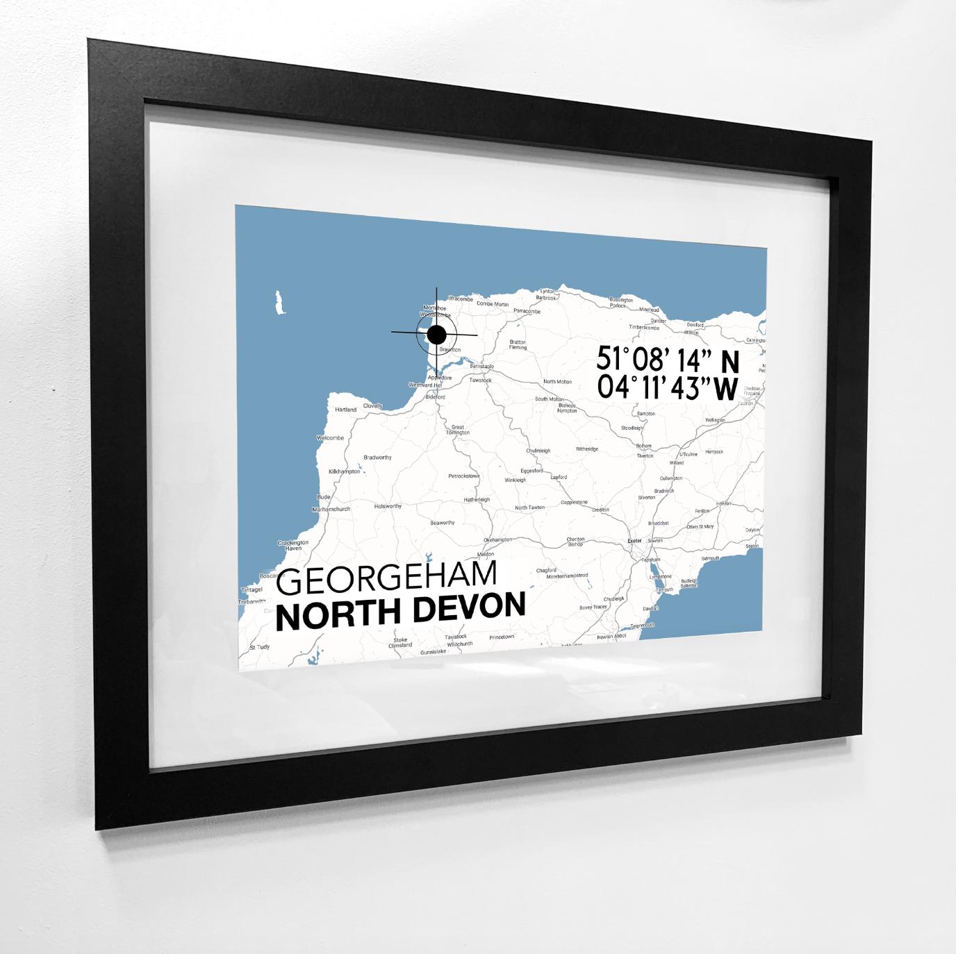 Georgeham Landmark Map-SeaKisses