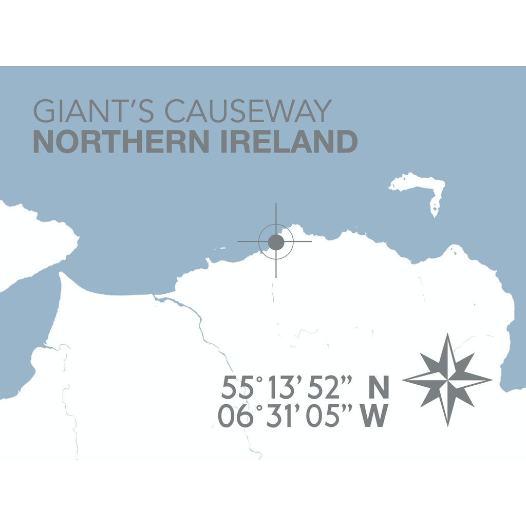 Giant's Causeway Nautical Map Print - Coastal Wall Art /Poster-SeaKisses