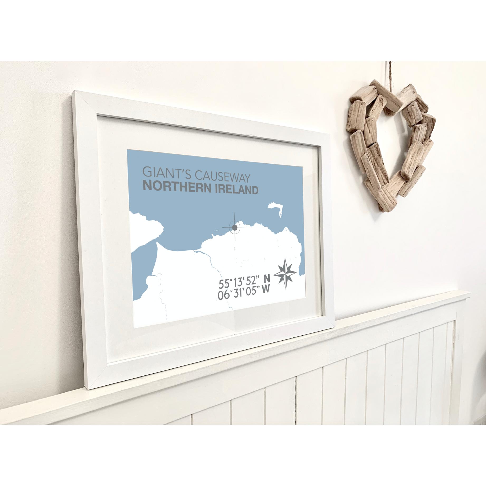 Giant's Causeway Coastal Map Print-SeaKisses