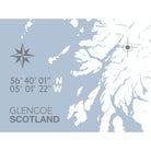 Glencoe Coastal Map Print-SeaKisses