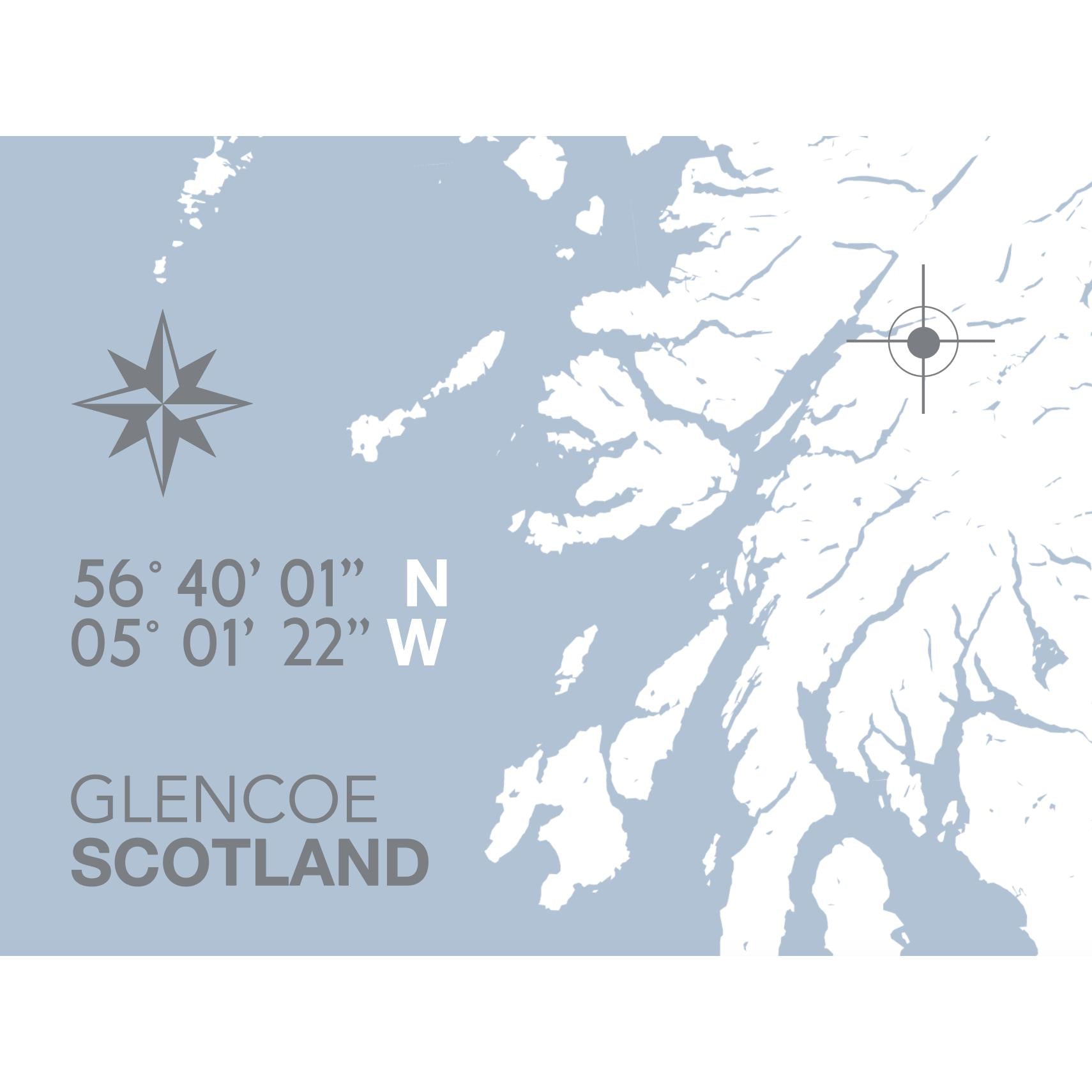 Glencoe Coastal Map Print-SeaKisses