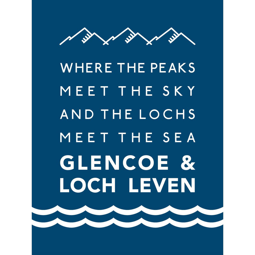 Glencoe and Loch Leven Typographic Print-SeaKisses
