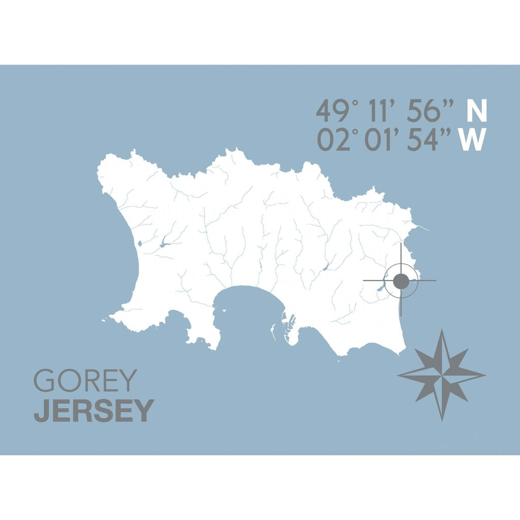 Gorey Coastal Map Print-SeaKisses