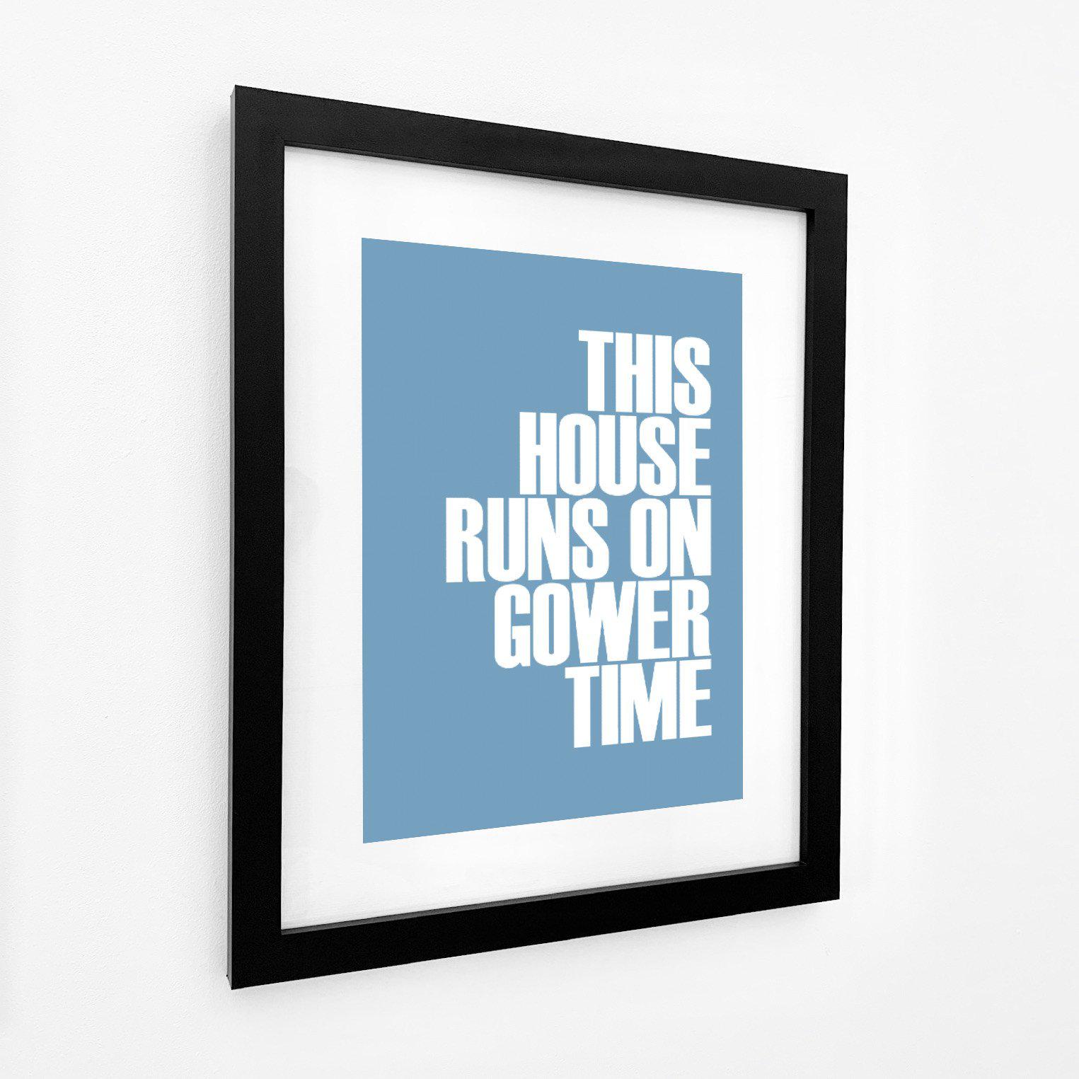 Gower Time Typographic Print-SeaKisses