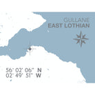 Gullane Coastal Map Print-SeaKisses