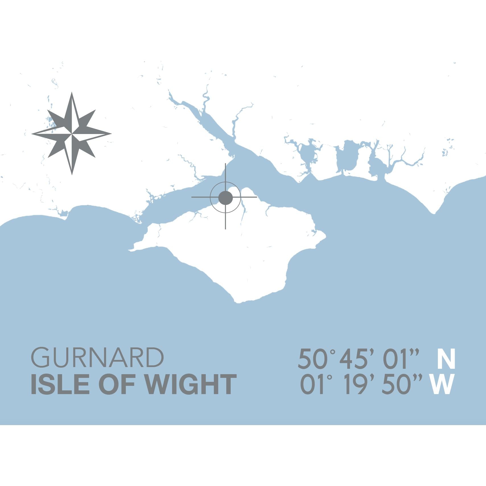 Gurnard Coastal Map Print-SeaKisses