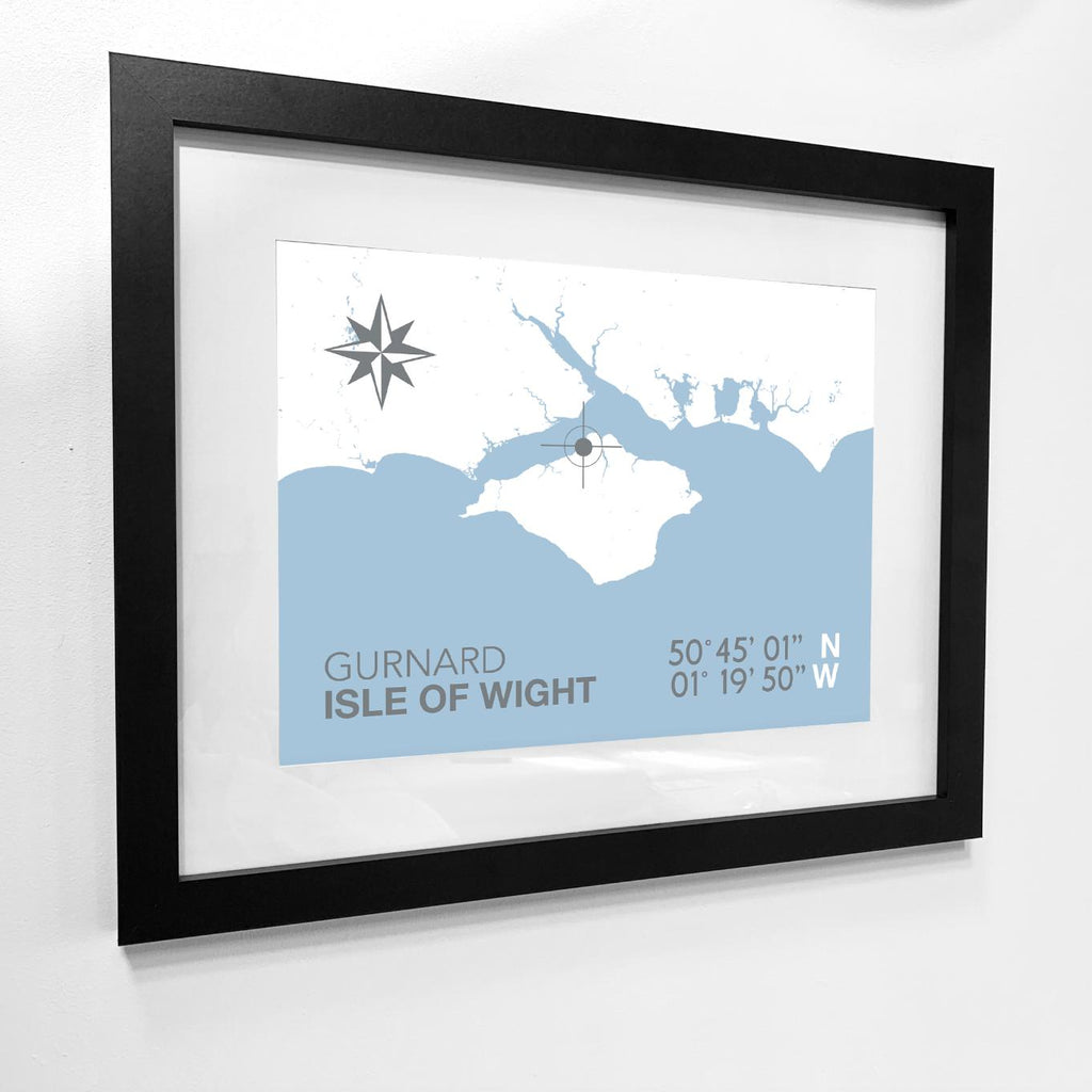 Gurnard Coastal Map Print-SeaKisses