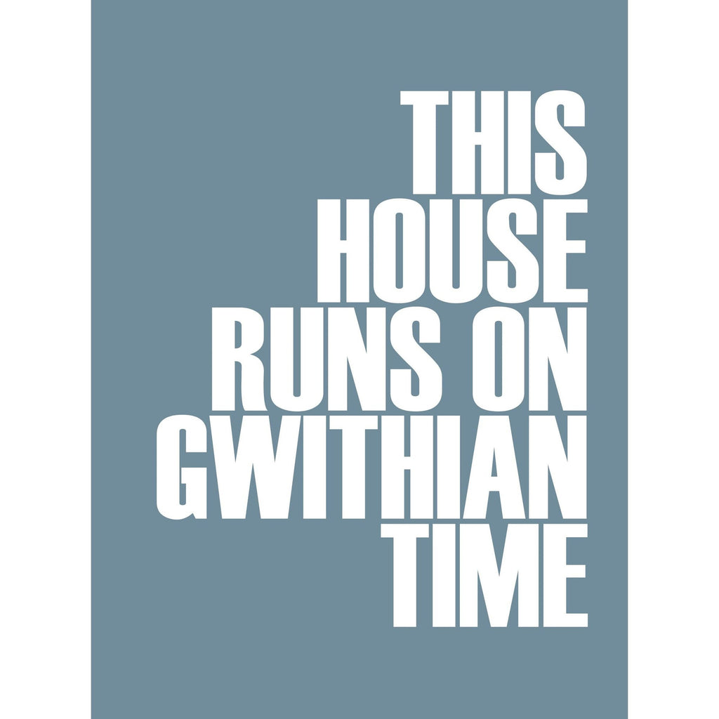 Gwithian Time Typographic Seaside Print - Coastal Wall Art /Poster-SeaKisses