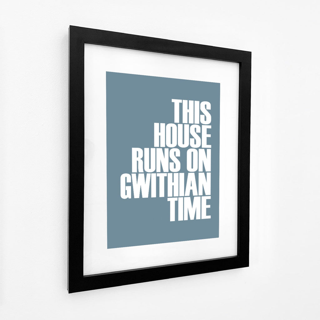 Gwithian Time Typographic Print-SeaKisses