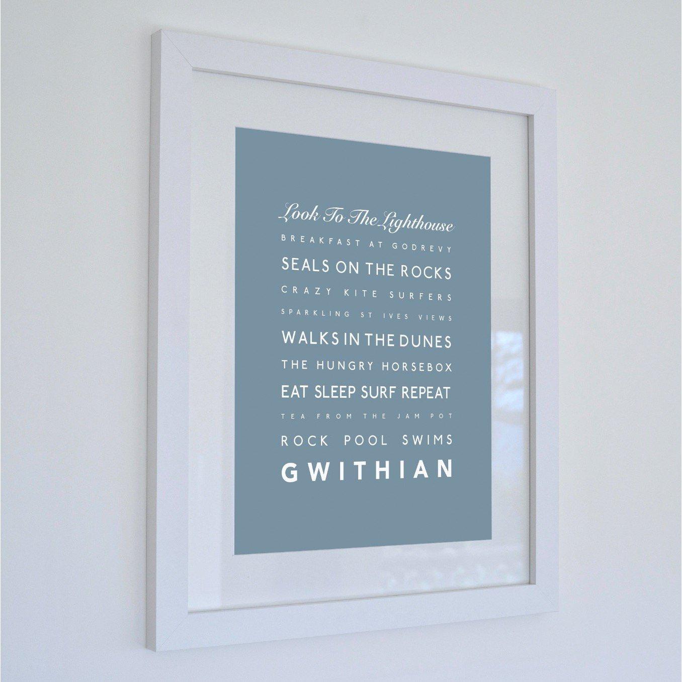 Gwithian Typographic Print-SeaKisses