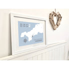 Gyllyngvase Coastal Map Print-SeaKisses